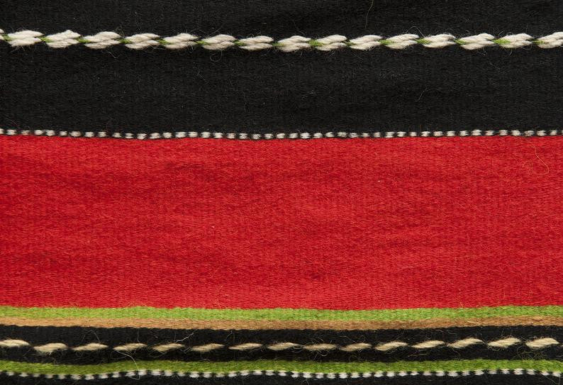 Vintage Red Striped Oltenian Wool Runner Rug, 280x75 cm, view 6