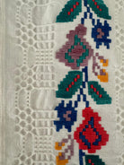 Vintage Romanian Folk Towel with Lace, 66x21 cm, view 9