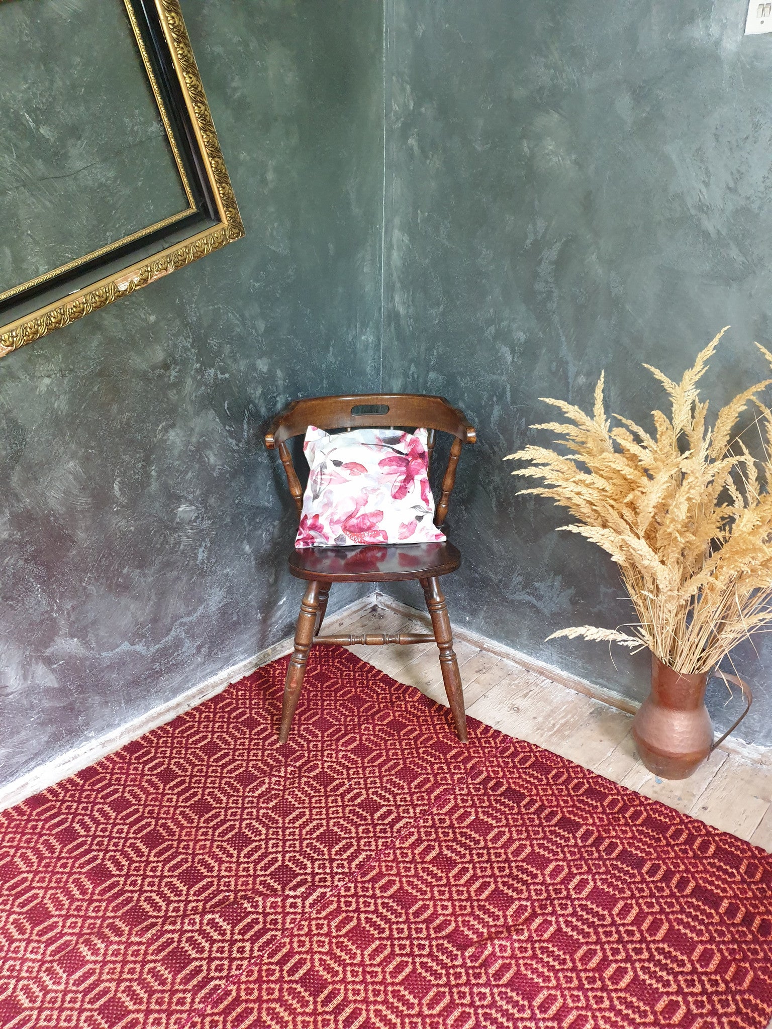 Vintage Floral Romanian Kilim Rug, 218x140 cm, view 3
