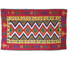 Vintage Red Geometric Romanian Kilim Rug, 225x141 cm