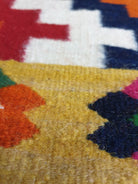 Vintage Red Geometric Romanian Kilim Rug, 225x141 cm, view 11