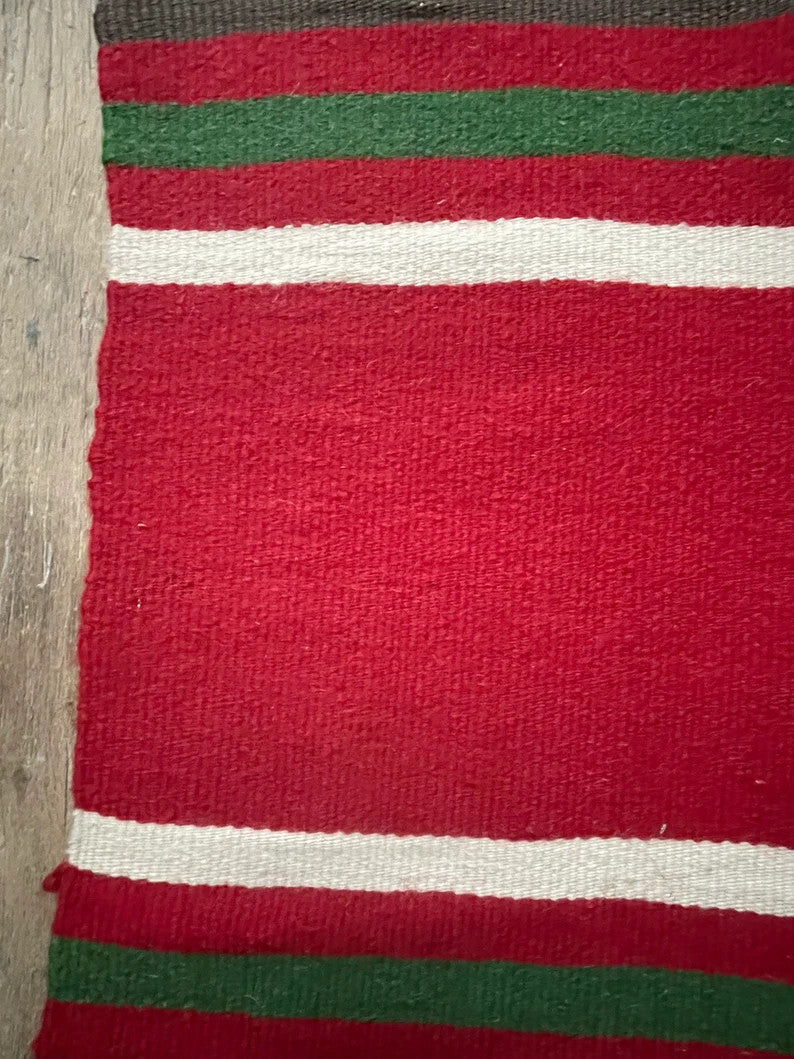 Vintage Red Geometric Romanian Kilim Rug, 232x152 cm, view 6