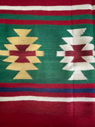 Vintage Red Geometric Romanian Kilim Rug, 232x152 cm, view 9