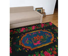 Vintage Romanian Rug with Deer, 205x155 cm