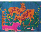 Vintage Romanian Rug with Deer, 205x155 cm, view 7