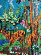 Vintage Romanian Rug with Deer, 300x172 cm, view 4