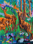 Vintage Romanian Rug with Deer, 300x172 cm, view 8