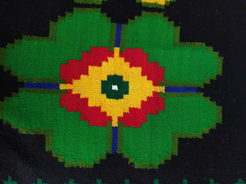 Vintage Yellow & Orange Floral Romanian Rug, 178x137 cm, view 4
