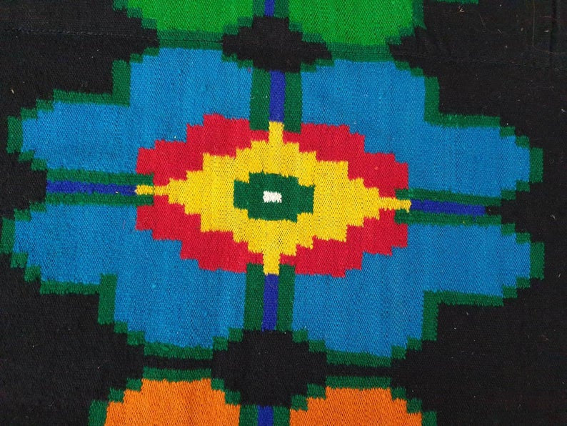 Vintage Yellow & Orange Floral Romanian Rug, 178x137 cm, view 8