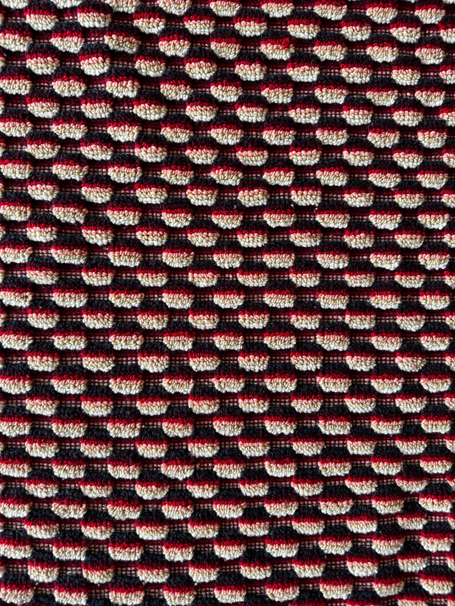 Vintage Romanian Wool Bedspread or Rug, 190x170 cm, view 10
