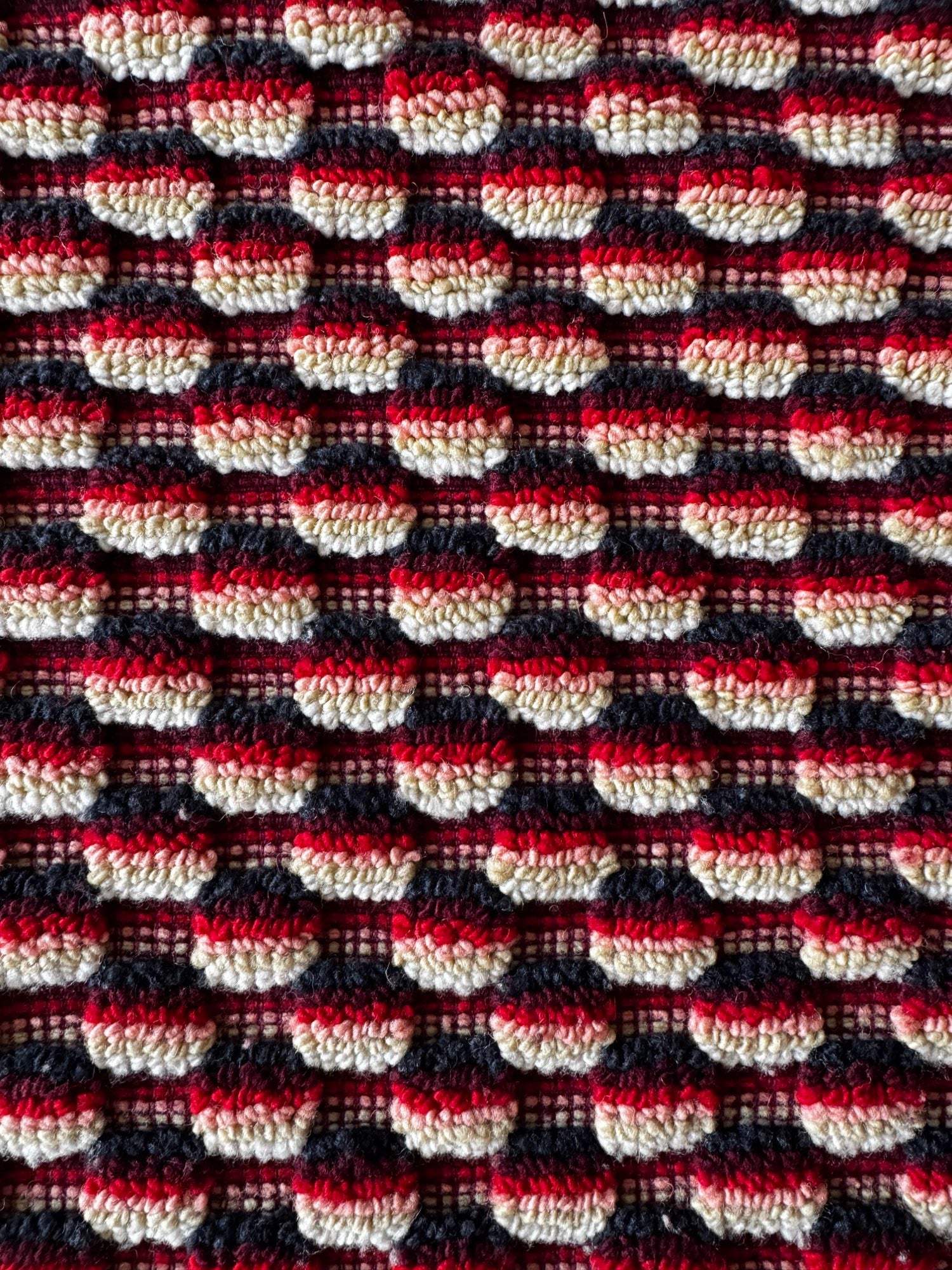 Vintage Romanian Wool Bedspread or Rug, 190x170 cm, view 8