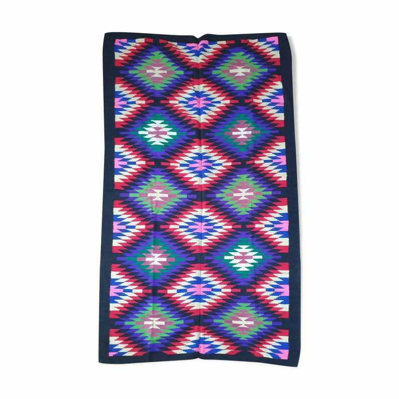 Vintage Romanian Wool Bedspread or Rug, 260x144 cm