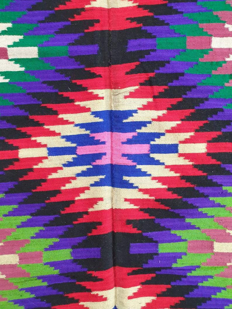 Vintage Romanian Wool Bedspread or Rug, 260x144 cm, view 4