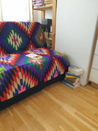 Vintage Romanian Wool Bedspread or Rug, 260x144 cm, view 8