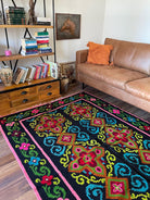 Vintage Geometric Romanian Wool Kilim Rug, 240x158 cm, view 2