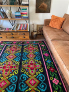 Vintage Geometric Romanian Wool Kilim Rug, 240x158 cm, view 4