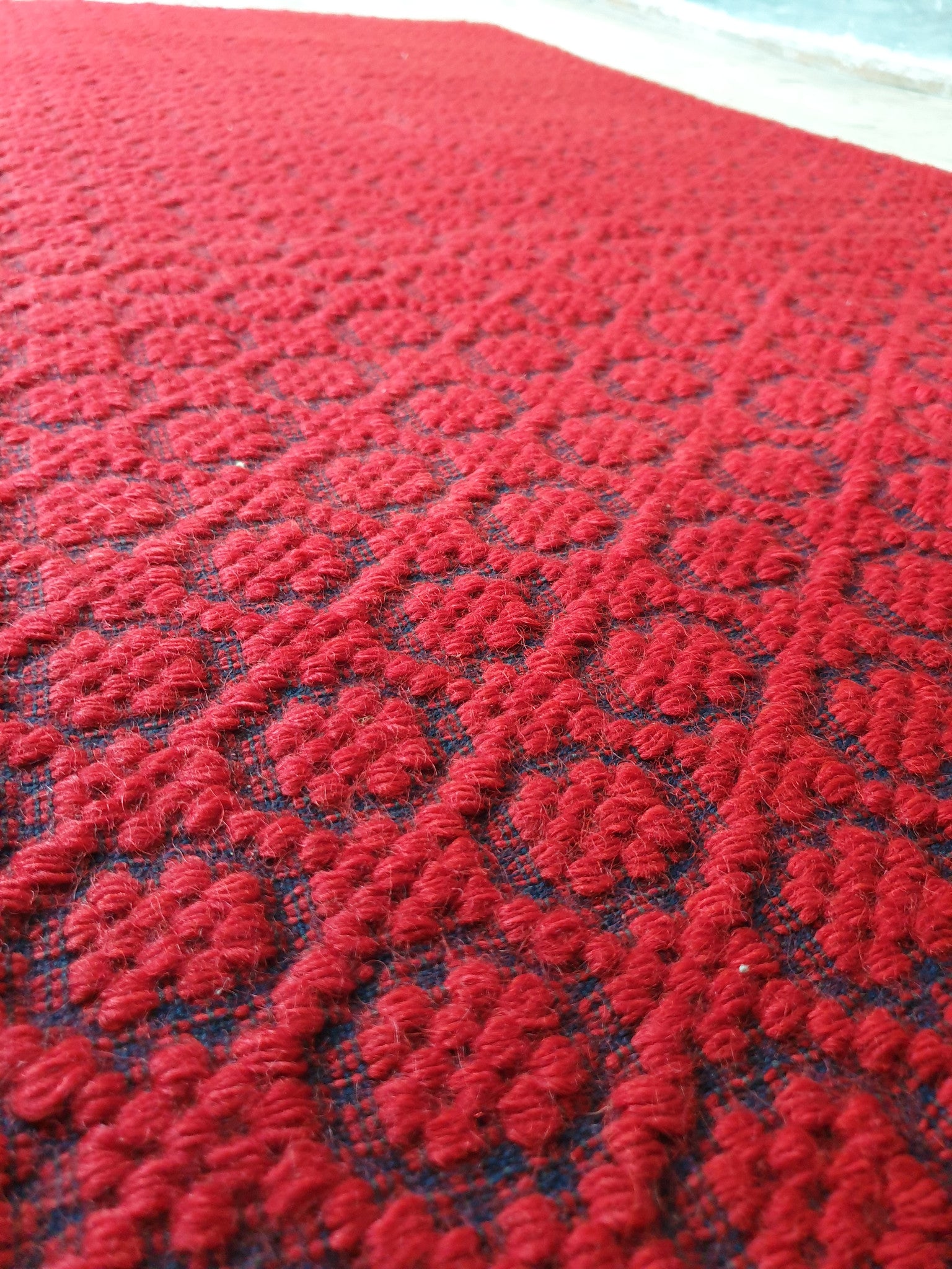 Vintage Red Floral Romanian Wool Kilim Runner, 233x76 cm, view 10