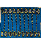 Vintage Blue & Yellow Romanian Wool Rug, 183x140 cm