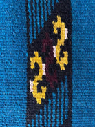 Vintage Blue & Yellow Romanian Wool Rug, 183x140 cm, view 6
