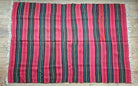 Vintage Burgundy Romanian Wool Rug, 220x150 cm, view 10