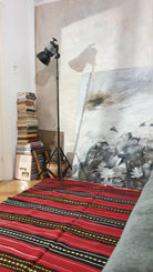 Vintage Burgundy Romanian Wool Rug, 220x150 cm, view 6