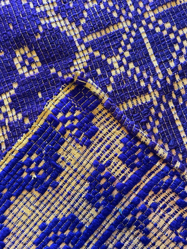 Vintage Purple Floral Romanian Wool Rug, 178x156 cm, view 9