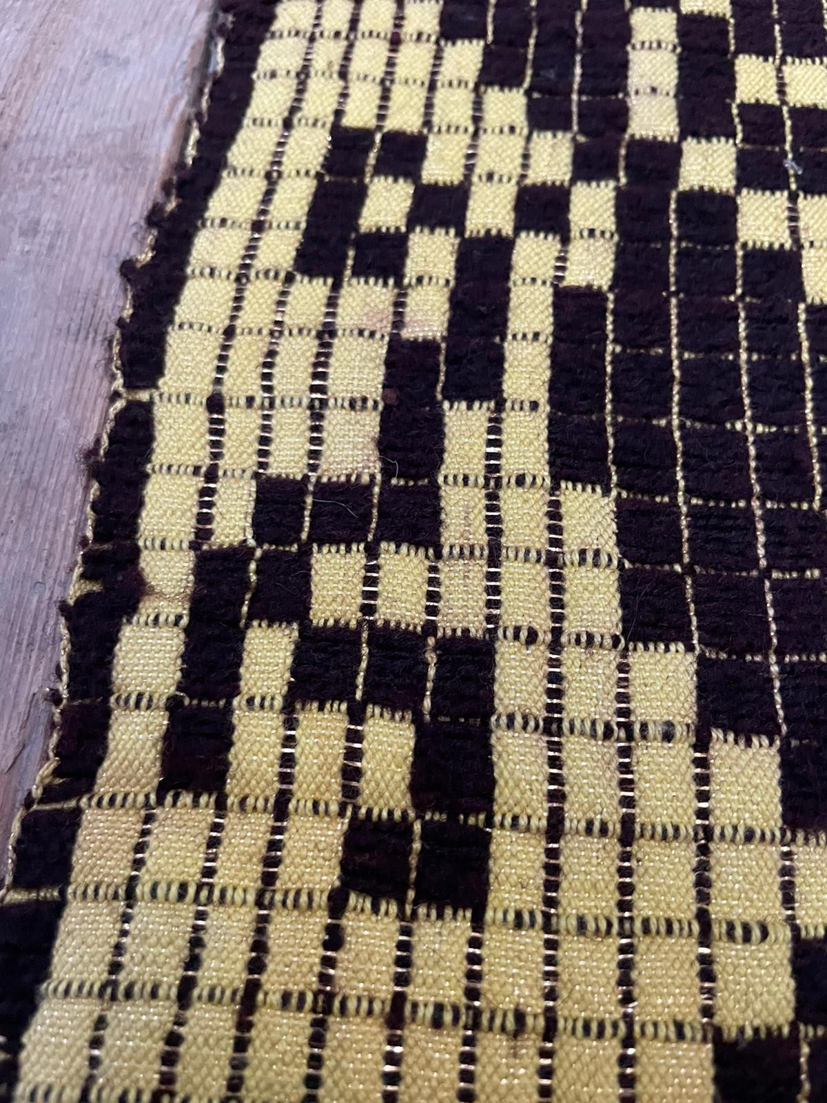 Vintage Yellow Floral Romanian Wool Rug, 196x132 cm, view 7
