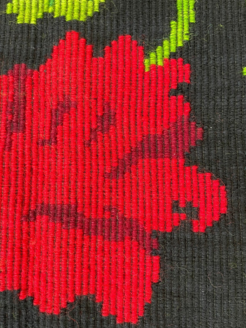 Vintage Floral Romanian Wool Rug, 220x160 cm, view 7