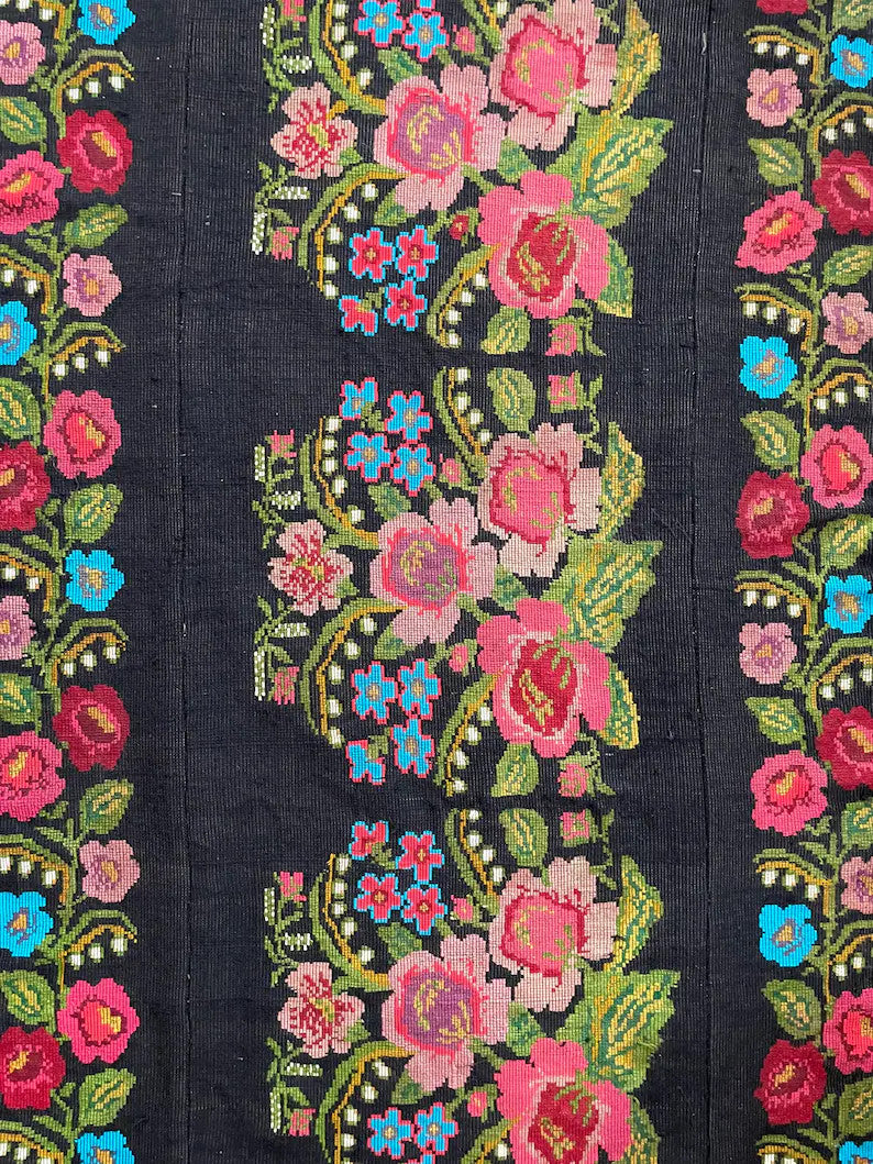 Vintage Floral Romanian Wool Rug, 250x150 cm, view 10