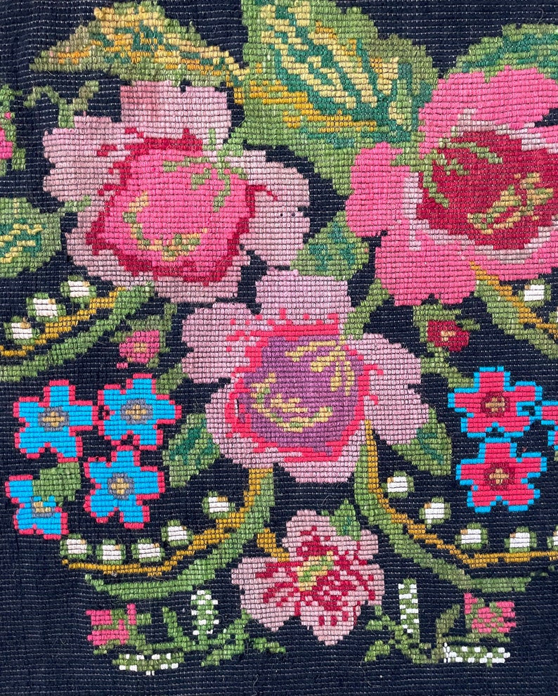 Vintage Floral Romanian Wool Rug, 250x150 cm, view 9