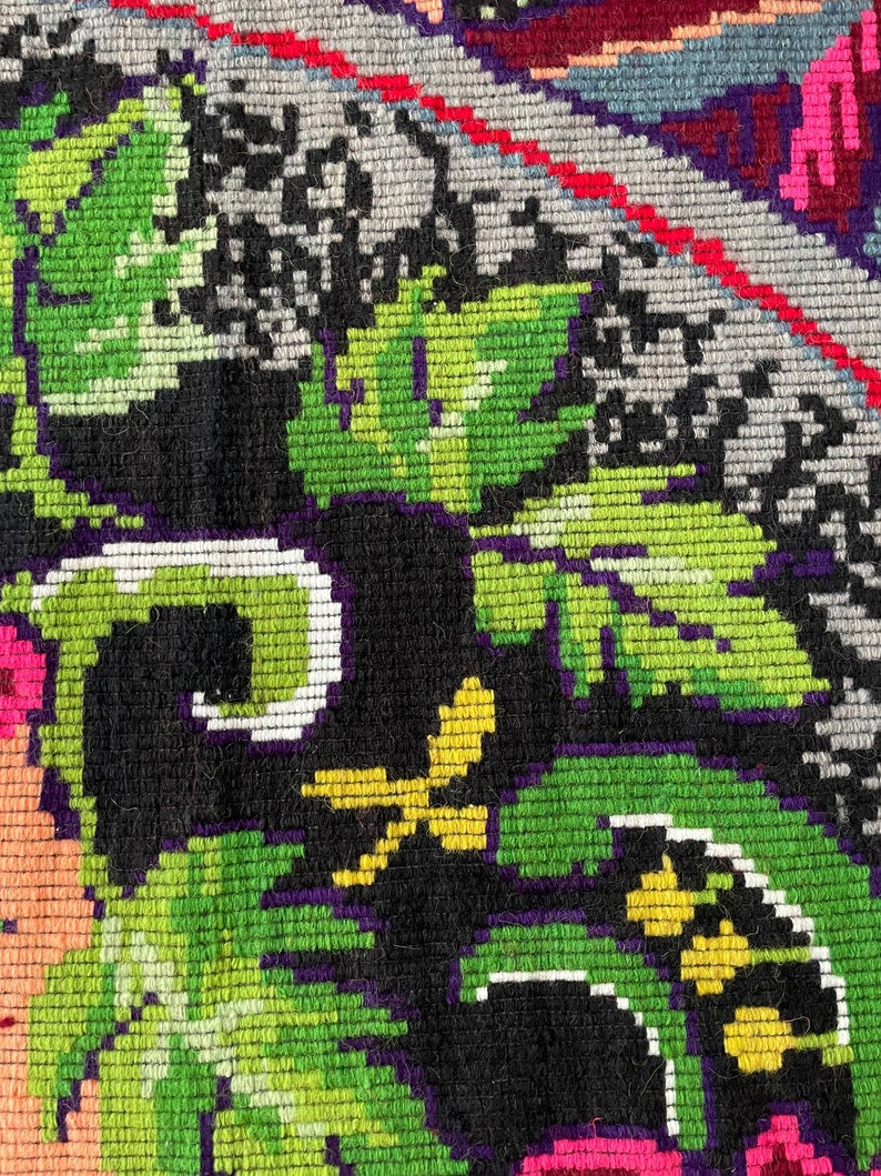Vintage Floral Romanian Wool Rug, 348x187 cm, view 4