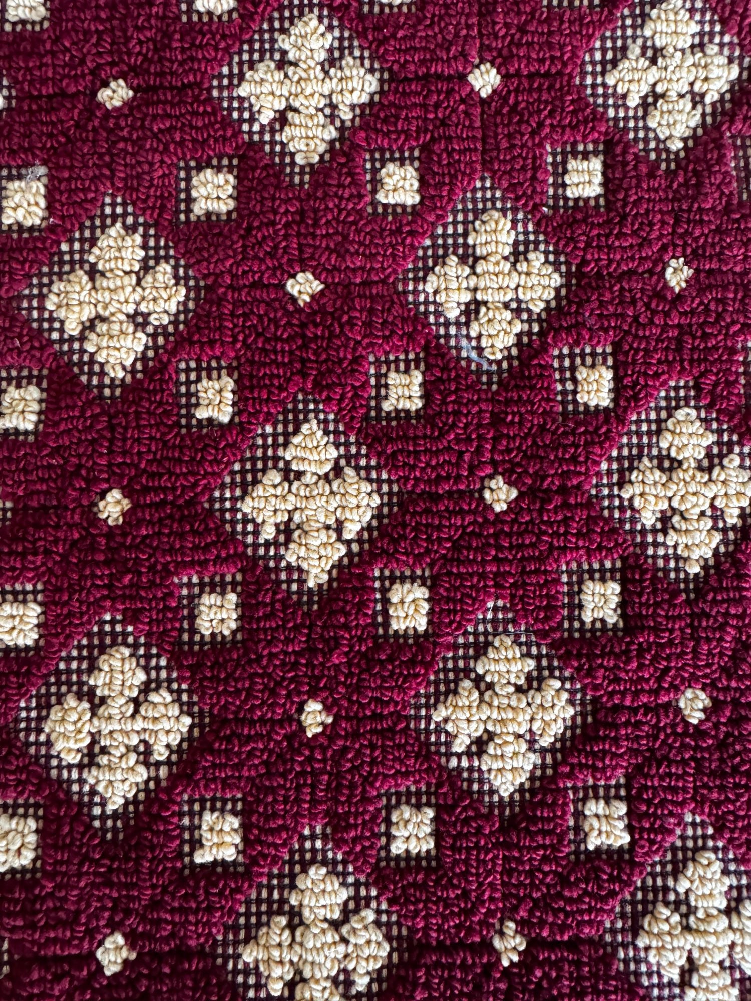Vintage Beige Geometric Romanian Wool Rug, 200x175 cm, view 10