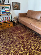 Vintage Brown Geometric Romanian Wool Rug, 205x166 cm, view 4