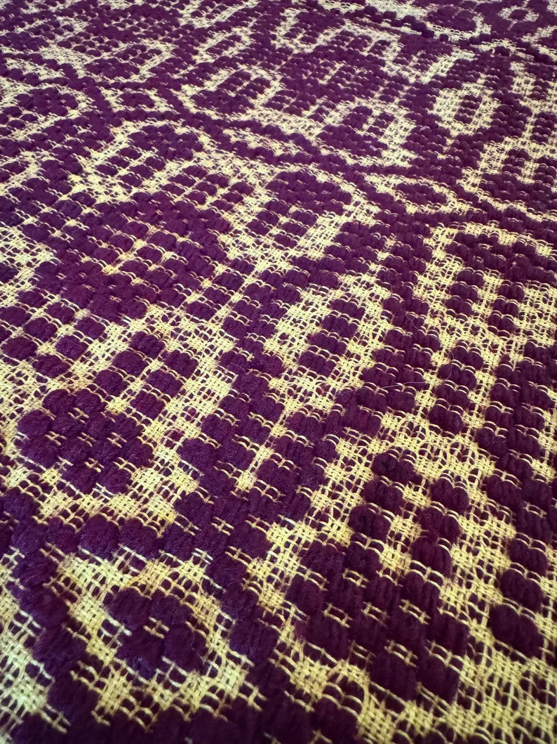 Vintage Brown Geometric Romanian Wool Rug, 205x166 cm, view 8