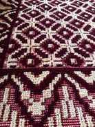 Vintage Beige Geometric Romanian Wool Rug, 220x180 cm, view 4
