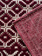 Vintage Beige Geometric Romanian Wool Rug, 220x180 cm, view 9