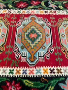 Vintage Geometric Romanian Wool Rug, 230x130 cm, view 10