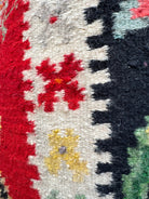 Vintage Geometric Romanian Wool Rug, 230x130 cm, view 13