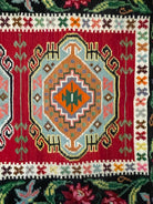 Vintage Geometric Romanian Wool Rug, 230x130 cm, view 6