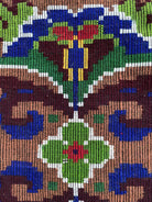 Vintage Wine Red Geometric Romanian Wool Rug, 285x140 cm, view 6
