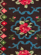 Vintage Pink Floral Romanian Wool Rug, 174x157 cm, view 10