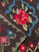 Vintage Pink Floral Romanian Wool Rug, 174x157 cm, view 7