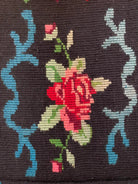 Vintage Pink Floral Romanian Wool Rug, 174x157 cm, view 8
