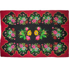 Vintage Blue Floral Romanian Wool Rug, 294x180 cm