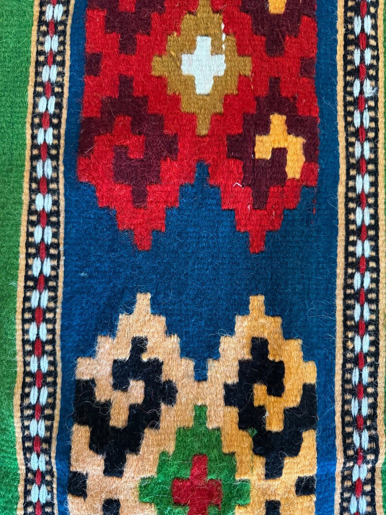 Vintage Striped Romanian Wool Rug, 230x160 cm, view 9