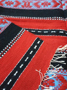 Vintage Red Striped Romanian Wool Rug, 230x160 cm, view 4