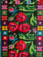 Vintage Black Floral Romanian Wool Runner Rug, 263x115 cm, view 5