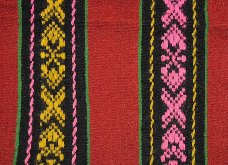 Vintage Red Striped Romanian Wool Runner Rug, 220x80 cm, view 2