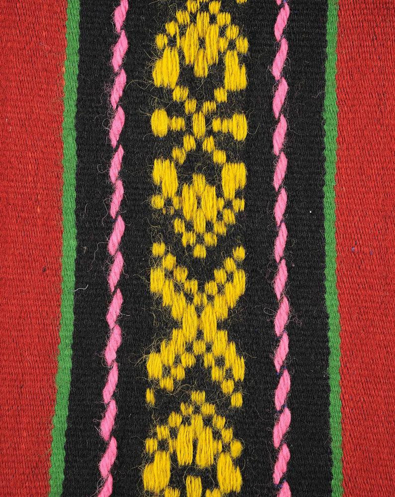 Vintage Red Striped Romanian Wool Runner Rug, 220x80 cm, view 4