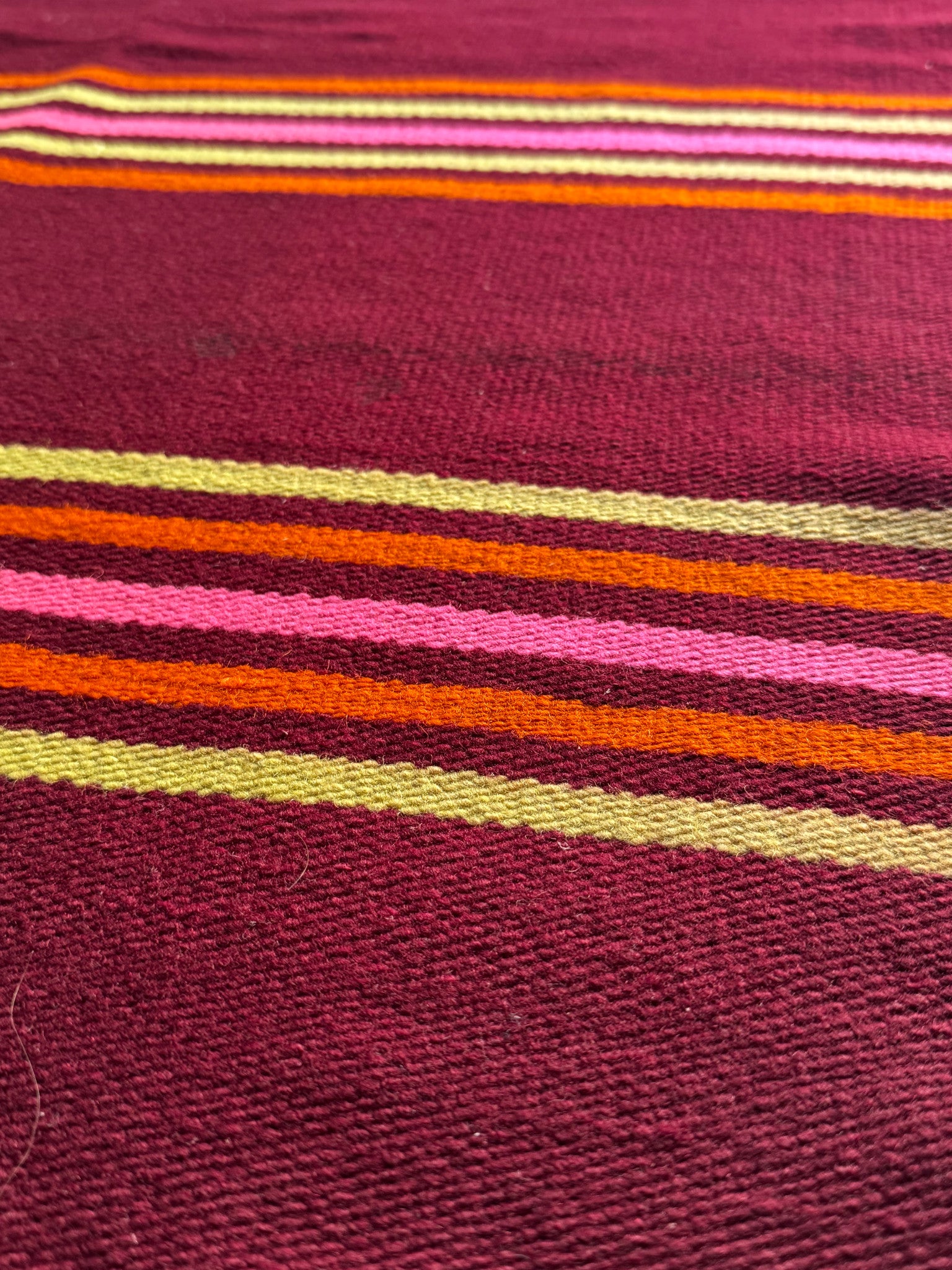 Vintage Striped Romanian Wool Runner Rug, 240x72 cm, view 10